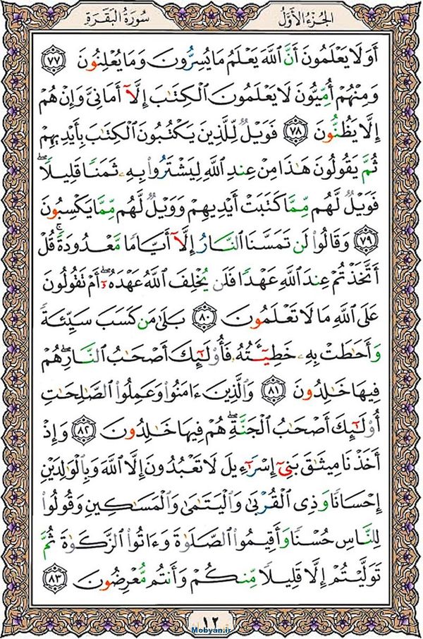 قرآن  عثمان طه با کیفیت بالا صفحه 12