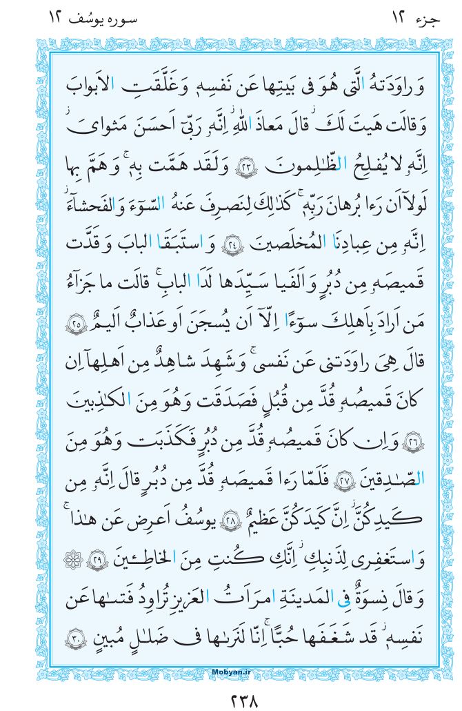 قرآن  مرکز طبع و نشر قرآن کریم صفحه 238
